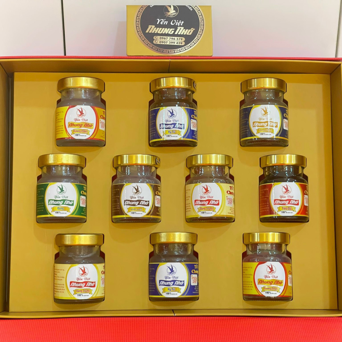 Bách Hoa Yến Set 10 Hũ – Vị Táo Đỏ